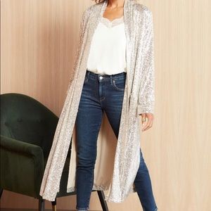 Bb Dakota/Steve Madden Glitter bomb duster.  Size L